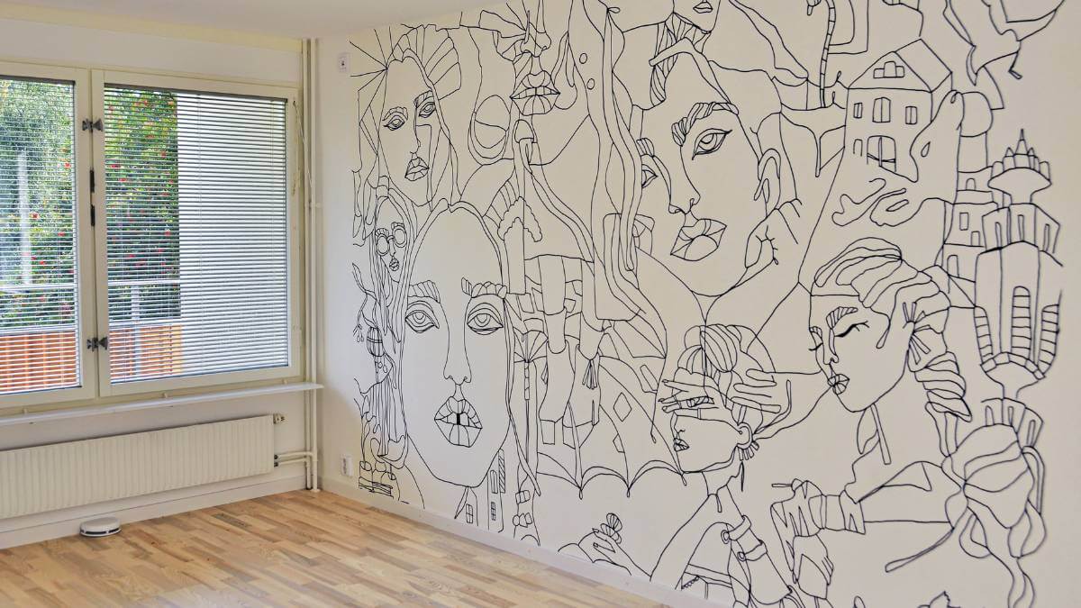 wall mural in a room